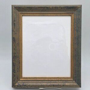 Vintage Gold & Green Distressed Wooden Picture Frame Aaron Brothers 8x10